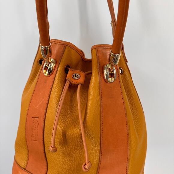 Valentina Leather Drawstring Bucket Bag Purse - Picture 5 of 9